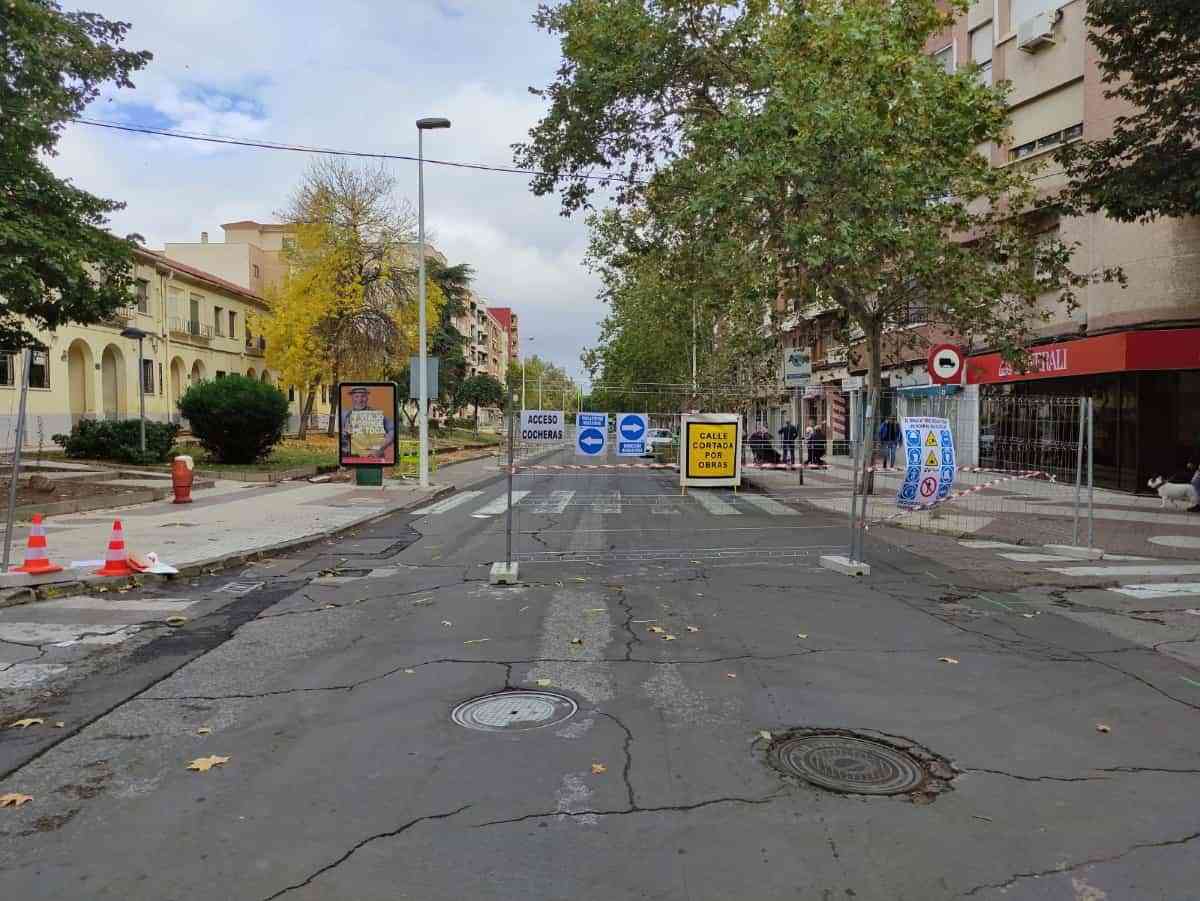 Cortado el tráfico rodado por la calle Ancha entre el Paseo de San Gregorio y la calle Muelle de Puertollano por obras