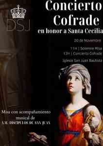 Concierto cofrade para conmemorar la festividad de Santa Cecilia el 20 de noviembre en Puertollano