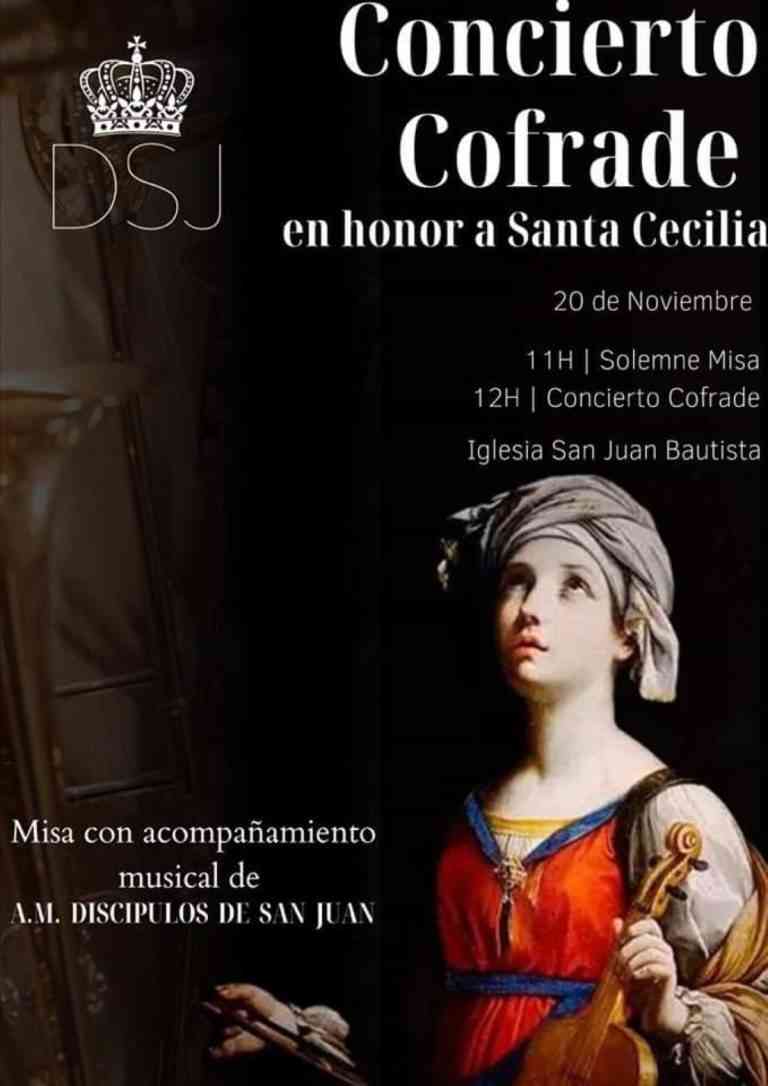 Concierto cofrade para conmemorar la festividad de Santa Cecilia el 20 de noviembre en Puertollano