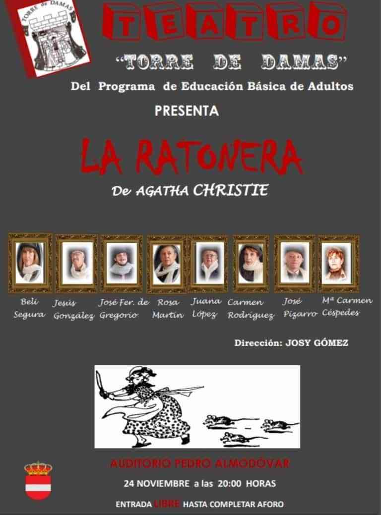 “La ratonera” de Agatha Triste este 24 de noviembre en el Auditorio Municipal de Puertollano con entrada gratuita