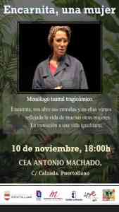 El monólogo-coloquio “Encarnita, una mujer’ será el inicio de las actividades del Día Internacional contra la violencia hacia las mujeres en Puertollano
