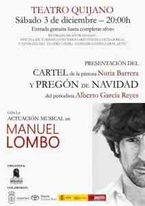 Presentación del cartel y pregón de la Navidad 2022 este 3 de diciembre en el Teatro Quijano de Ciudad Real evento gratuito hasta completar aforo