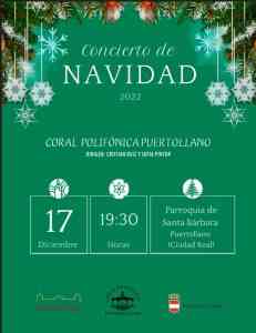 Concierto de Navidad de la Coral Polifónica Puertollano este sábado 17 de diciembre en la parroquia de Santa Bárbara