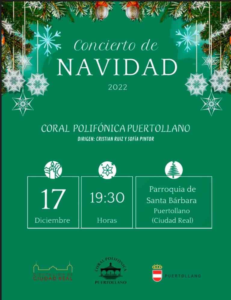 Concierto de Navidad de la Coral Polifónica Puertollano este sábado 17 de diciembre en la parroquia de Santa Bárbara