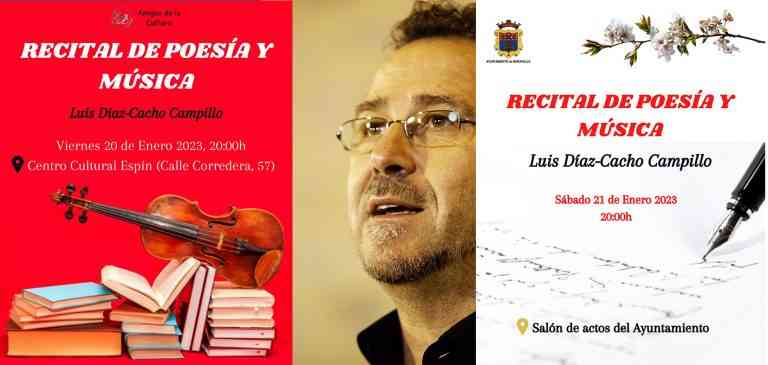 La poesía de Luis Díaz-Cacho presente en diferentes localidades del territorio nacional. Lorca y Moratalla la acogen en este mes de enero 