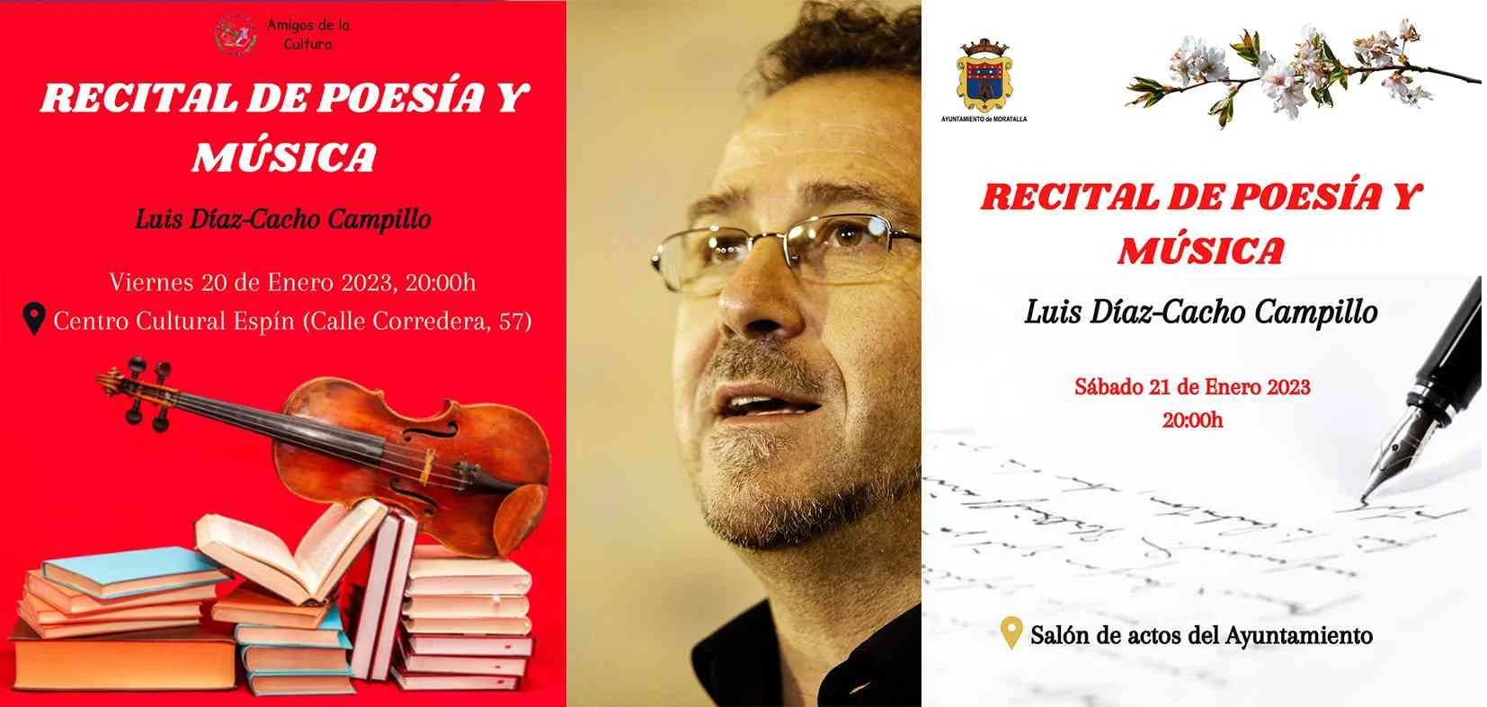 La poesía de Luis Díaz-Cacho presente en diferentes localidades del territorio nacional. Lorca y Moratalla la acogen en este mes de enero