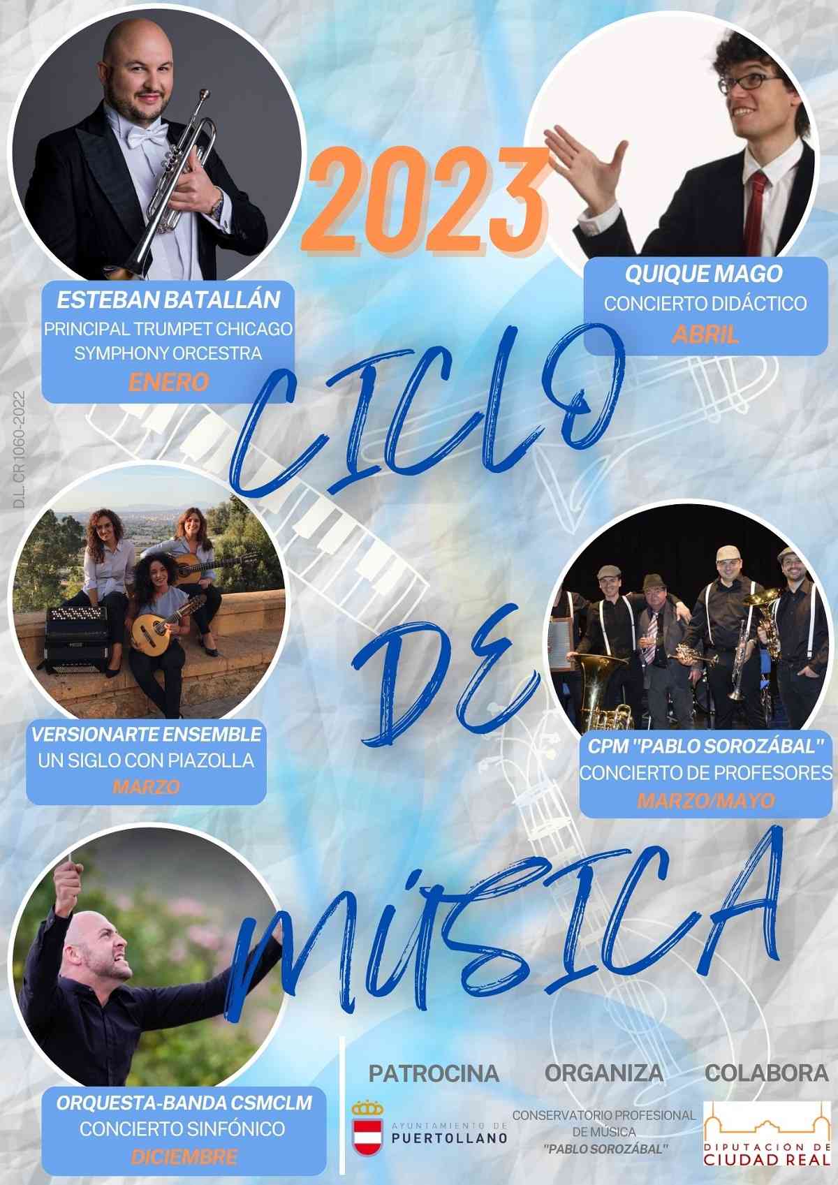 El ciclo de música 2023 del Conservatorio Pablo Sorozábal de Puertollano tendrá 9 conciertos con orquestas y solistas de primer nivel