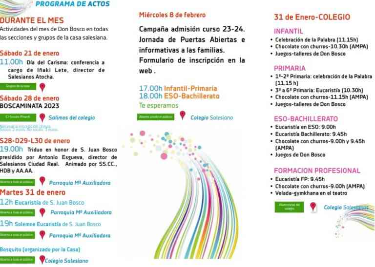 Celebrarán la festividad de San Juan Bosco el 31 de enero en Puertollano con actividades religiosas y reparto de “Bosquito”