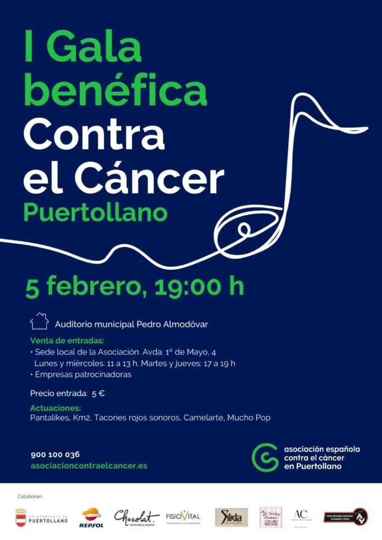 I gala benéfica contra el cáncer en el Auditorio Municipal de Puertollano el 5 de febrero entradas ya a la venta