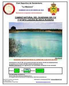 Ruta de senderismo Camino Natural del Guadiana GR-114 1ª. etapa Laguna Blanca-Ruidera el 22 de enero
