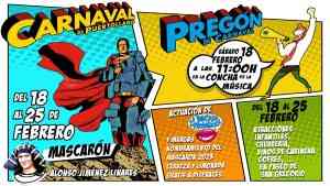 Desfiles, día de las peñas, entierro de la sardina, premios en metálico para el concurso de carrozas y muestra de murgas en el Carnaval de Puertollano 2023