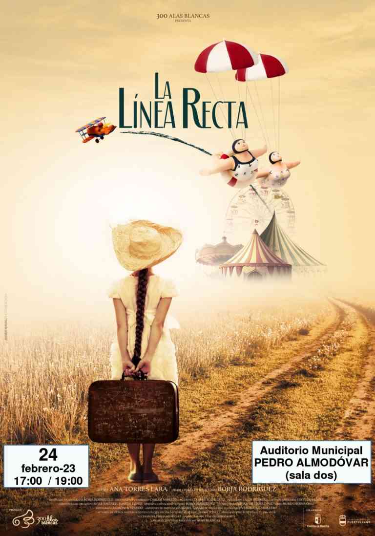 Espectáculo infantil “La línea recta” de la compañía 300 Alas Blancas en doble función este 24 de febrero en Puertollano