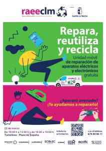 Un taller-furgoneta itinerante de la campaña “Repara, Reutiliza y Recicla” ha llegado hoy a Tomelloso para brindar asesoramiento gratuito