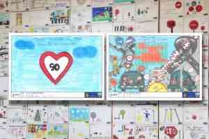 Ganadores del concurso de dibujo de las IX Jornadas de Educación Vial y exposición de los 377 trabajos presentados en la biblioteca de Manzanares