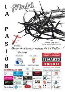 “La Pasión” con el grupo de actores y actrices de Daimiel el 18 de marzo en Puertollano a beneficio de Manos Unidas
