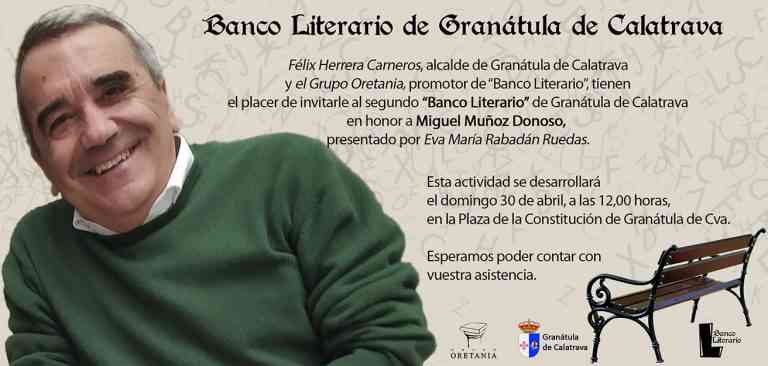 Miguel Muñoz Donoso, ‘Banco Literario 2023’ en Granátula de Calatrava
