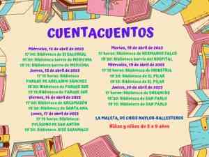 Cuentacuentos “La Maleta” en las bibliotecas públicas municipales de Albacete del 12 al 20 abril entrada libre hasta completar aforo