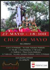 Las calles de”El Poblado” recorrerá la cruz de mayo de la Asociación Cofrade “El Capirote” de Puertollano este sábado 27 de mayo
