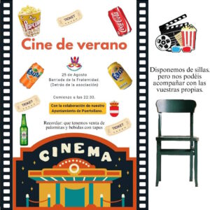 Cine de verano con entrada libre este viernes 25 de agosto en plaza de Fraternidad de Puertollano