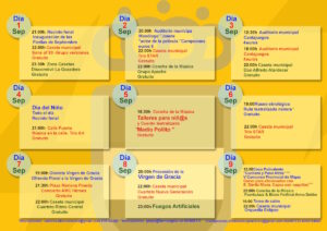 Programación de las fiestas patronales de Puertollano 2023 del 1 al 10 de septiembre ¡actividades para todos y todas!