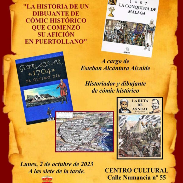 Charla-coloquio “La historia de un dibujante de cómic histórico que comenzó su afición en Puertollano” el 2 de octubre en Puertollano
