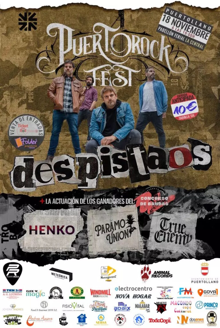 El I Puertorock Fest en Puertollano el 18 de noviembre contará con “Despistaos” como cabeza de cartel
