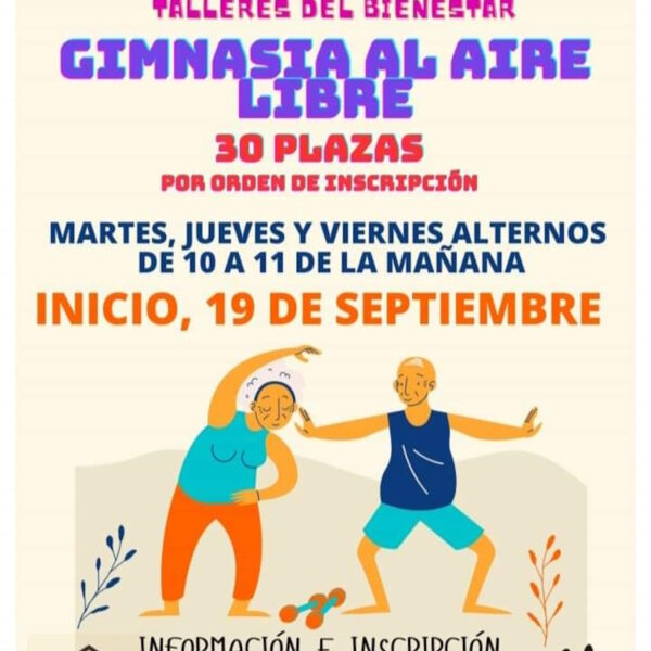 Ofertan 30 plazas del taller de gimnasia al aire libre del Centro de mayores Margarita Salas de Puertollano que inicia el 19 de septiembre
