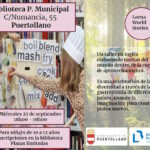 Taller en inglés de elaboración de recetas del mundo el 27 de septiembre para niños de 10 a 12 años en la biblioteca pública de Puertollano