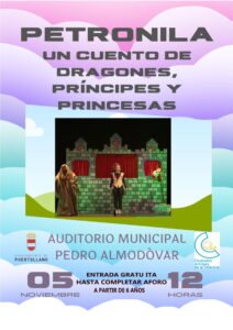 Espectáculo infantil «Petronila, un cuento mágico de príncipes, princesas y dragones» este domingo en el Auditorio organizado por la concejalía de Juventud