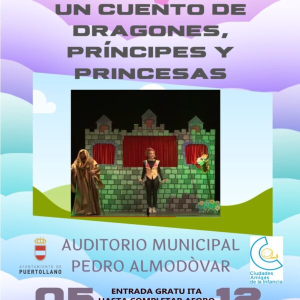 Espectáculo infantil «Petronila, un cuento mágico de príncipes, princesas y dragones» este domingo en el Auditorio organizado por la concejalía de Juventud
