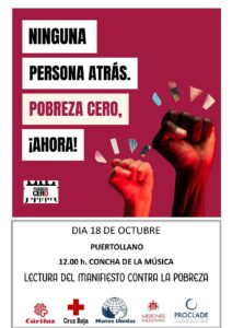 Puertollano se unirá al Día de Erradicación de la Pobreza con un manifiesto y eventos divertidos