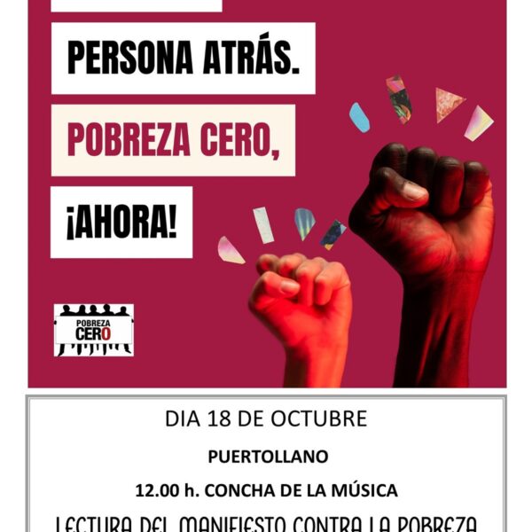 Puertollano se unirá al Día de Erradicación de la Pobreza con un manifiesto y eventos divertidos