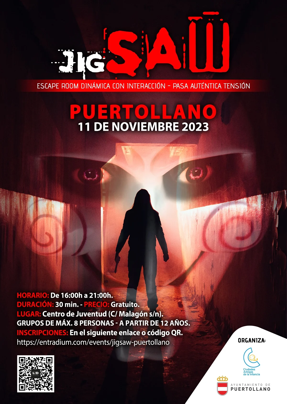 Escape Room «Saw» abre sus puertas a jóvenes a partir de 12 años este sábado