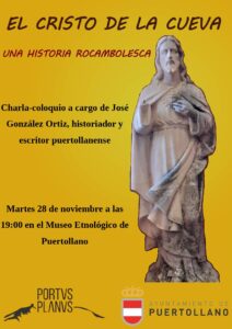La fascinante historia del «Cristo de la Cueva» contada por José González Ortiz en una charla-coloquio
