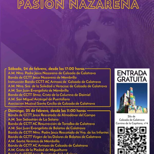 Más de 1.200 músicos de Bandas de Cornetas y Tambores se dan cita este fin de semana en Calzada de Calatrava