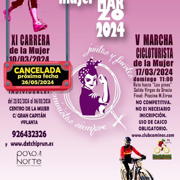 Cambio de Fecha: La Carrera de la Mujer se Posterga para el 26 de Mayo Debido a Pronóstico de Lluvia