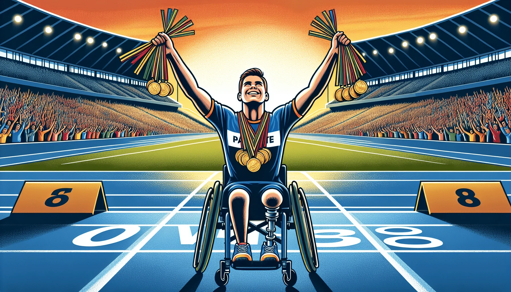 El atleta paralímpico de Puertollano triunfa con ocho medallas en el Campeonato Nacional FEDDI de Atletismo