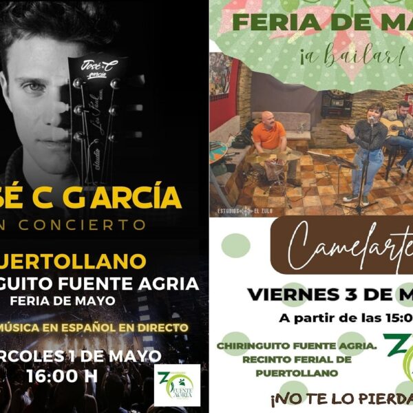 Feria de la Alegría: Fuente Agria presenta actividades infantiles y conciertos de Camelarte y José C. García