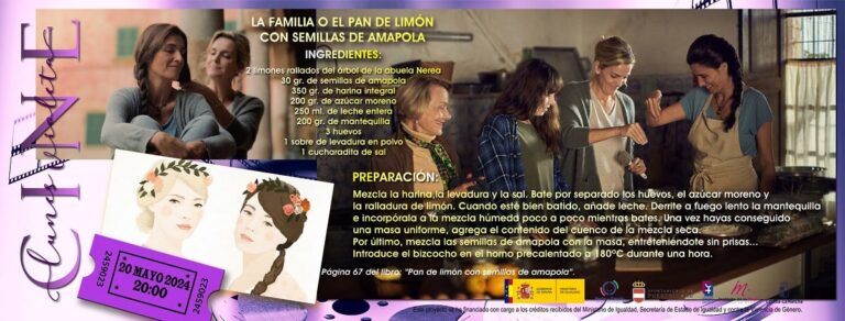 Proyección especial de “Pan de limón con semillas de amapola” de Benito Zambrano en el evento “Los lunes violeta” a las 20:00 hrs