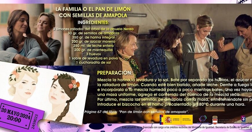 Proyección especial de “Pan de limón con semillas de amapola” de Benito Zambrano en el evento “Los lunes violeta” a las 20:00 hrs