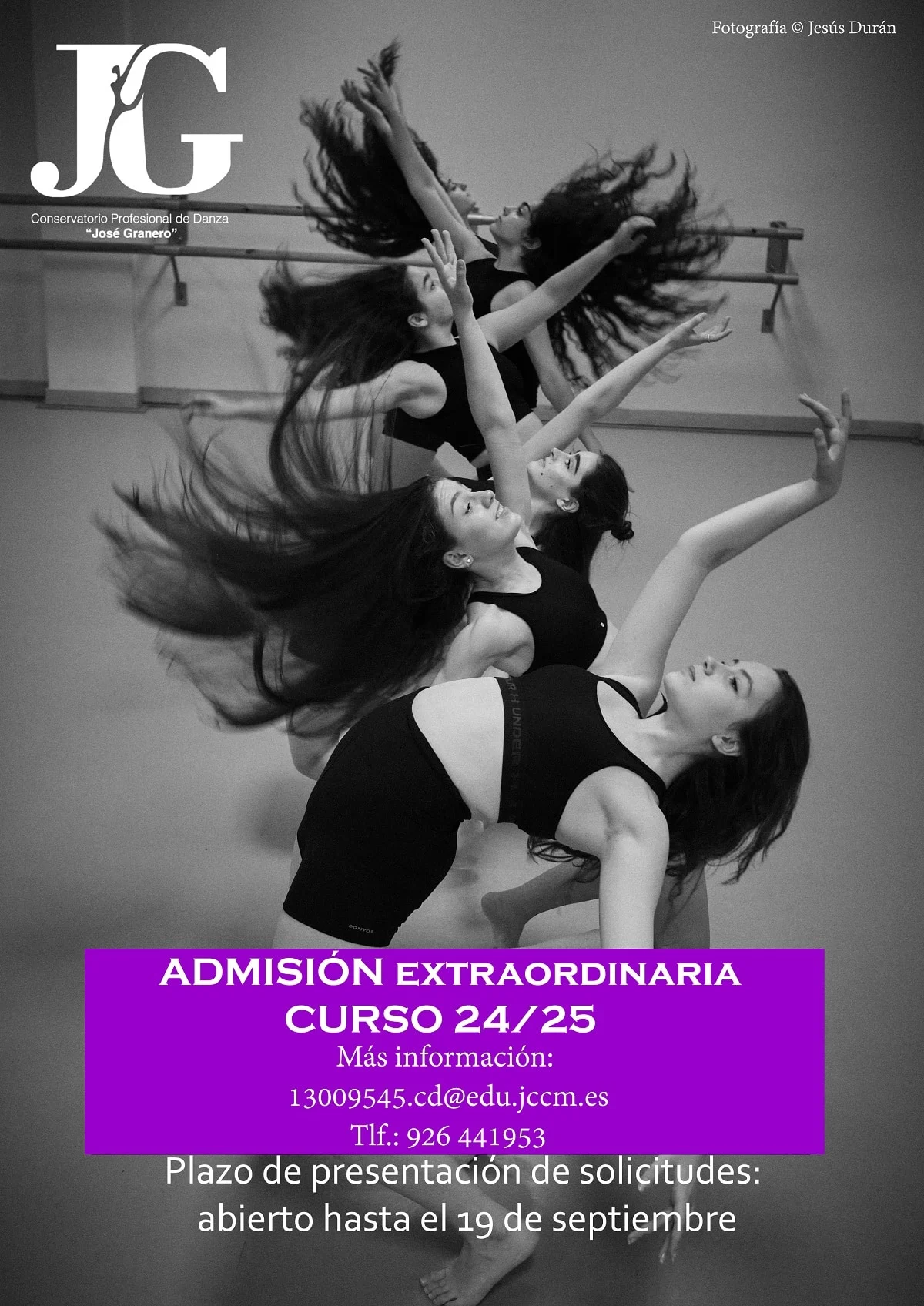 Apertura del Periodo Extraordinario de Admisión para el Curso 2024/25 en el Conservatorio de Danza