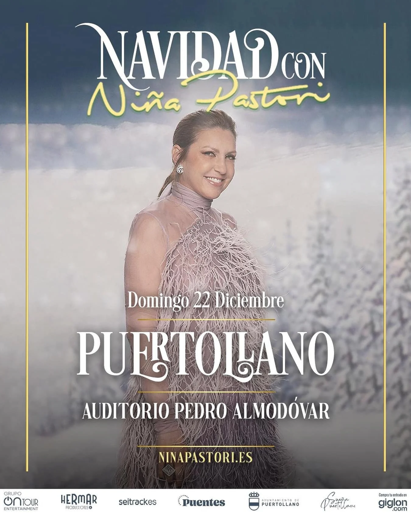 Venta de Entradas para el Concierto de Navidad de Niña Pastori en Puertollano el 22 de Diciembre Arranca Este Lunes
