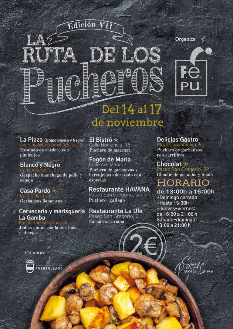 Rotundo éxito en la séptima ruta gastronómica con la venta de 2.000 pucheros durante el fin de semana