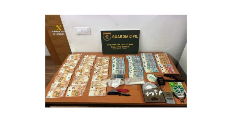 La Guardia Civil detiene a cinco personas por delitos de tráfico de drogas