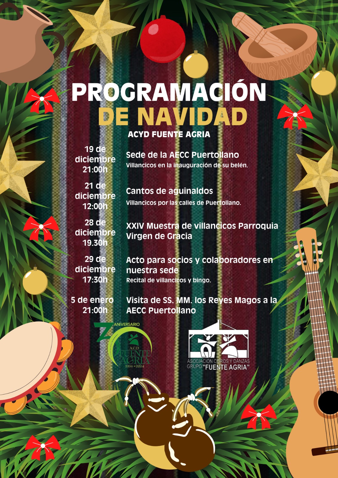 Voces y Melodías Navideñas: Muestra de Villancicos y Aguinaldos con la Asociación Fuente Agria