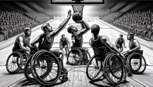 Enfrentamiento en la cancha: AMIAB Albacete contra AMIAB Puertollano en el derbi regional de baloncesto en silla de ruedas
