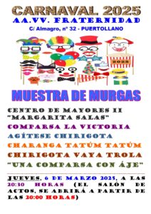 Fiesta de Carnaval para Toda la Familia con Espectáculo de Murgas en la Celebración de Fraternidad
