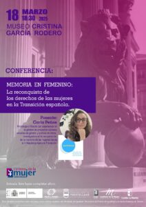 Medio Siglo de Avance: La Lucha y Triunfos en la Reconquista de Derechos Civiles y Políticos de las Mujeres – Una Conferencia con Carla Peños