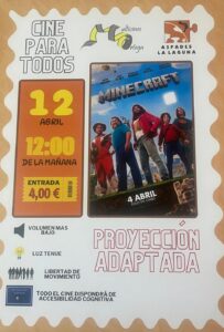 Aspades-La Laguna Invita a una Función Especial de ‘Minecraft’ el 12 de Abril en el Marco de ‘Cine para Todos’