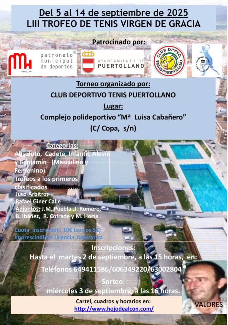 ¡Gran Competencia! LIII Torneo de Tenis Virgen de Gracia en Puertollano